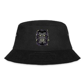 Mad Gorilla Head Funny Gorilla Monkey Ape Graphic - Bucket Hat - black - Front - Lela (165cm)