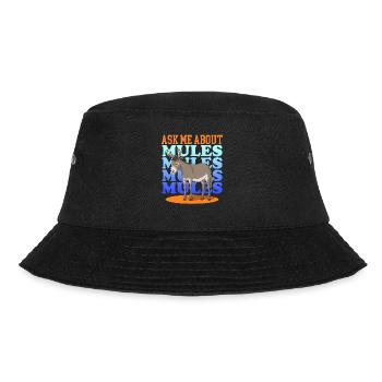 Maultier Maulesel Muli Mulis Maultiere Geschenk - Bucket Hat - Schwarz - Vorne - Lela (165cm)