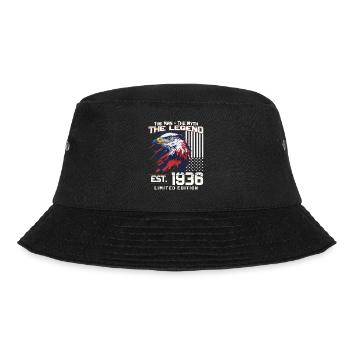 88th Birthday Year of Build 1936 Vintage 1936 Legend - Bucket Hat - black - Front - Lela (165cm)