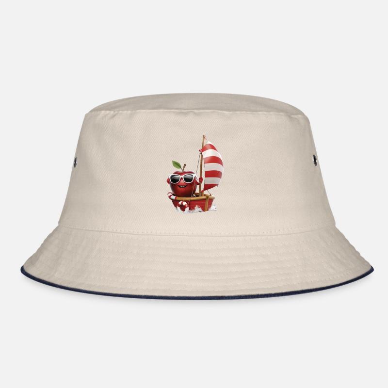Obst Apfel Bootfahren Geschenk Bucket Hat
