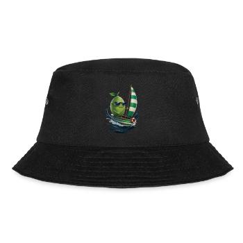 Frucht Limette Bootfahren Geschenk - Bucket Hat - Schwarz - Vorne - Lela (165cm)