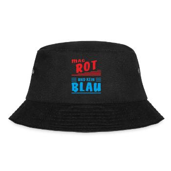 MAG ROT UND KEIN BLAU - Bucket Hat - Schwarz - Vorne - Lela (165cm)