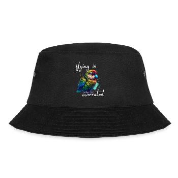 Funny Night Parrot Sayings - Bucket Hat - black - Front - Lela (165cm)