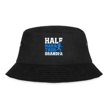 Halbmarathon Opa Halb-Marathon Geschenk - Bucket Hat - Schwarz - Vorne - Lela (165cm)