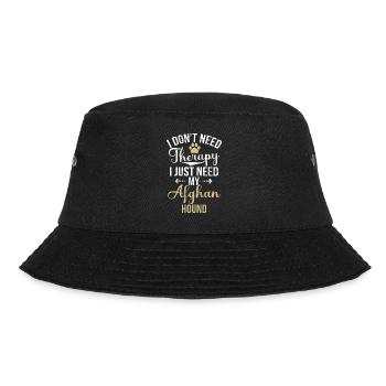 Afghan Hound Gifts - Bucket Hat - Schwarz - Vorne - Lela (165cm)