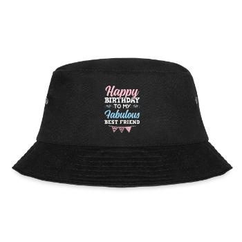 happy birthday friend - Bucket Hat - black - Front - Lela (165cm)