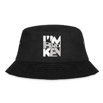 I'm Broken OK Typography Design - Bucket Hat - black - Front - Lela (165cm)