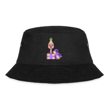Flamingo Geburtstag Partyhut - Bucket Hat - Schwarz - Vorne - Lela (165cm)