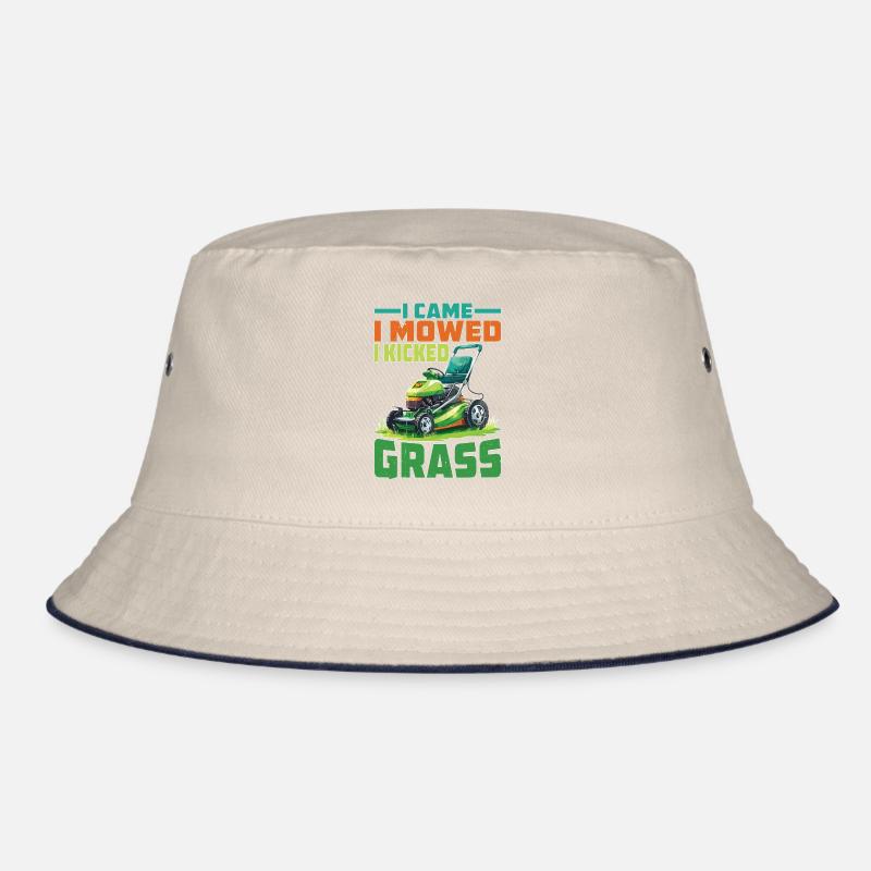 I Came I Mowed I Kicked Grass 2 Bucket Hat