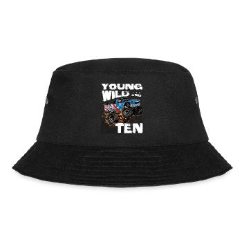 m Young, Wild und 10. Geburtstag Boy Monster Truck - Bucket Hat - Schwarz - Vorne - Lela (165cm)