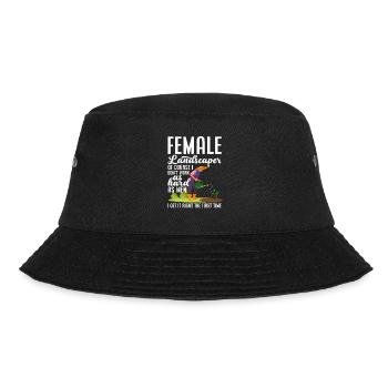 Landschaftsgärtner Frau - Bucket Hat - Schwarz - Vorne - Lela (165cm)
