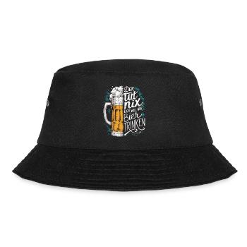 He doesn't do anything, he just wants to drink beer - Bucket Hat - black - Front - Lela (165cm)