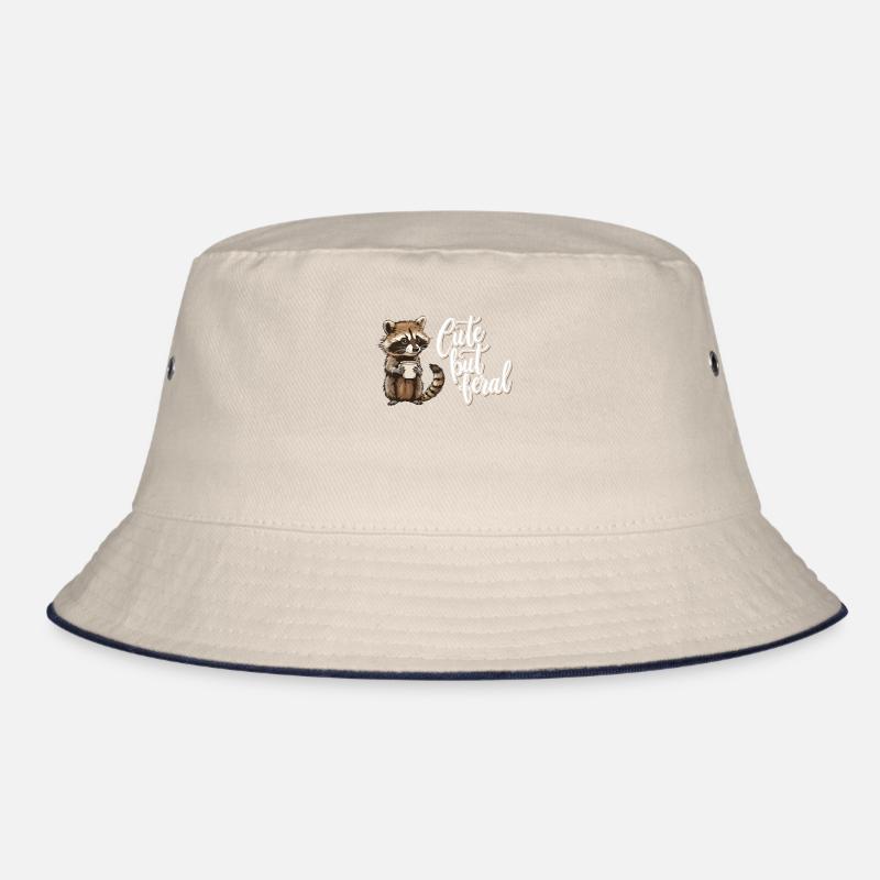 Wild and Crazy Coffee Drinker Raccoon Bucket Hat
