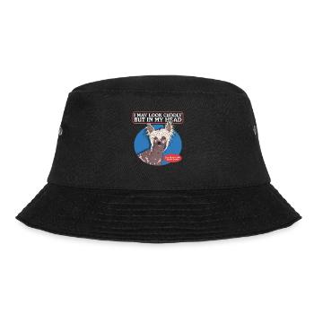 Chinese Crested Chinese Crested Dog Gift - Bucket Hat - black - Front - Lela (165cm)