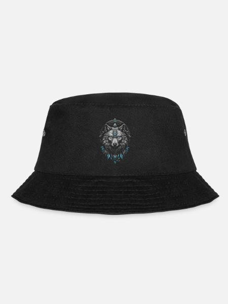 Wikinger Polarwolf - Bucket Hat - Schwarz
