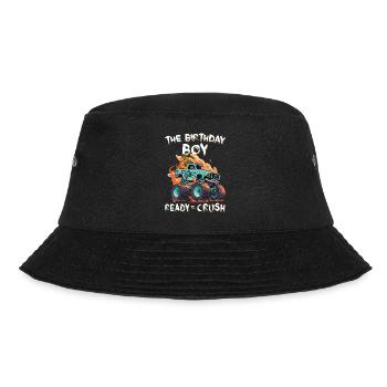 Birthday Boy ist bereit zu zerquetschen, T Rex Dino - Bucket Hat - Schwarz - Vorne - Lela (165cm)