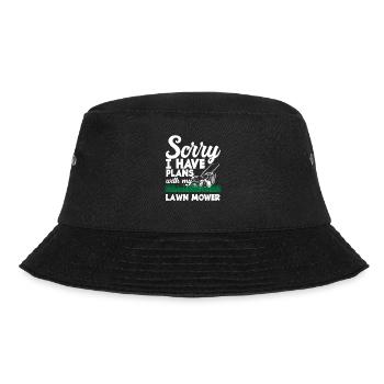 Landschaftsgärtner Pläne Rasenmäher - Bucket Hat - Schwarz - Vorne - Lela (165cm)