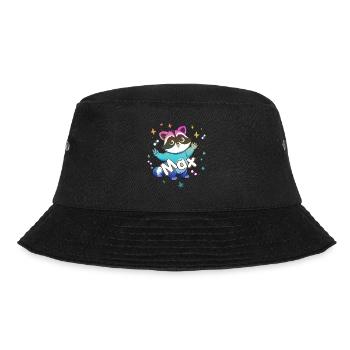 MAX - Schöner Jungen Name mit süßem Waschbär - Bucket Hat - Schwarz - Vorne - Lela (165cm)