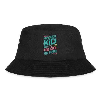 Homeschool Mom Dad Family Life Community Journey - Bucket Hat - Schwarz - Vorne - Lela (165cm)