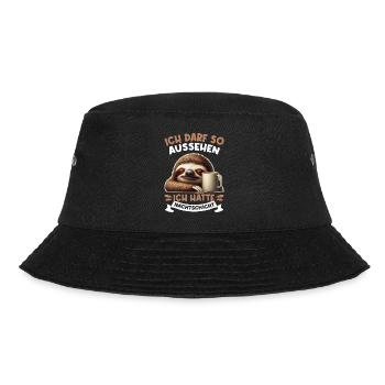 I'm allowed to look like I had night shift - Bucket Hat - black - Front - Lela (165cm)