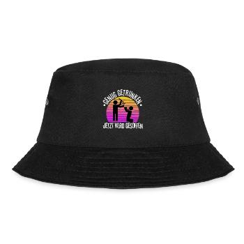 Genug getrunken jetzt wird gesoffen - Bucket Hat - Schwarz - Vorne - Lela (165cm)