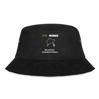 24H-Rennen Schwalbenschwanz Rennsport - Bucket Hat - Schwarz - Vorne - Lela (165cm)