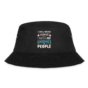Garden Gnomes Gnome Lover Funny Gnome Gardening - Bucket Hat - black - Front - Lela (165cm)