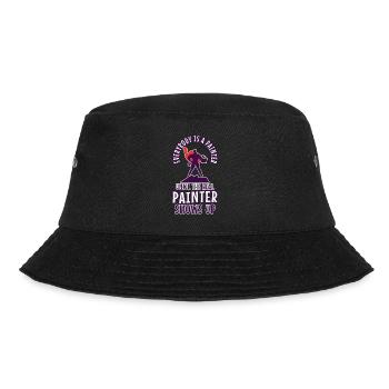 Everybody is a painter until the real painter - Bucket Hat - black - Front - Lela (165cm)