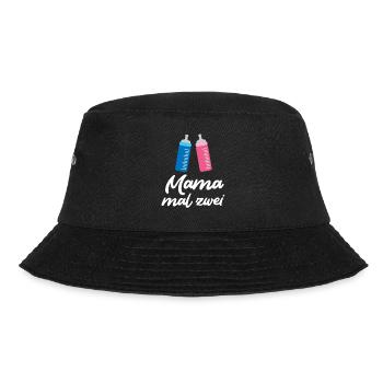 MOM TIMES TWO Funny Pregnancy Expectant - Bucket Hat - black - Front - Lela (165cm)