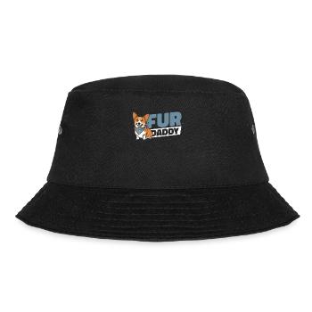 Corgi Hundepapa Fur Daddy - Bucket Hat - Schwarz - Vorne - Lela (165cm)
