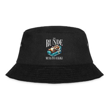 I'm tired so the round has to sleep in the square - Bucket Hat - black - Front - Lela (165cm)