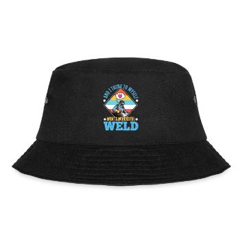 And i think to myself what a wonderful weld - Bucket Hat - Schwarz - Vorne - Lela (165cm)