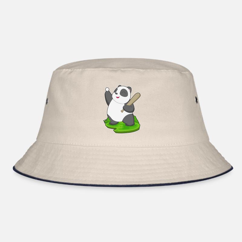 Panda Baseball Baseballschläger Bucket Hat