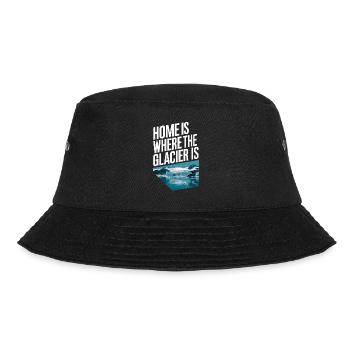 Home is where the glacier is - Iceland Souvenir - Bucket Hat - black - Front - Lela (165cm)