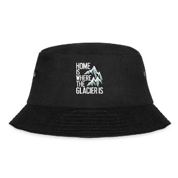 Island Souvenir: Home Is Where The Glacier Is - Bucket Hat - Schwarz - Vorne - Lela (165cm)