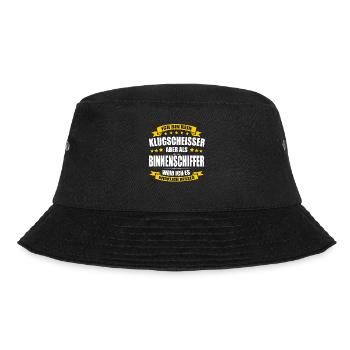 Ich Bin Kein Klugscheisser Binnenschiffer Azubi - Bucket Hat - Schwarz - Vorne - Lela (165cm)