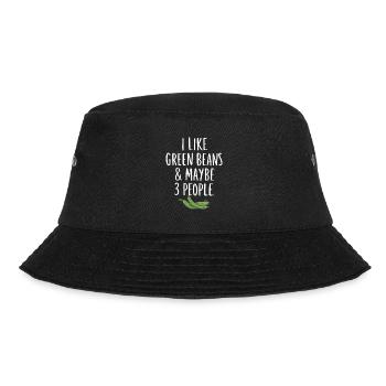 Grüne Bohnen - Bucket Hat - Schwarz - Vorne - Lela (165cm)