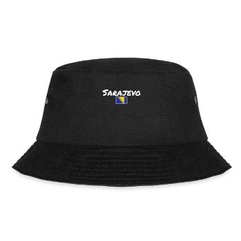 Sarajevo Bosnien Vintage Bosnische Flagge Bosnier - Bucket Hat - Schwarz - Vorne - Lela (165cm)
