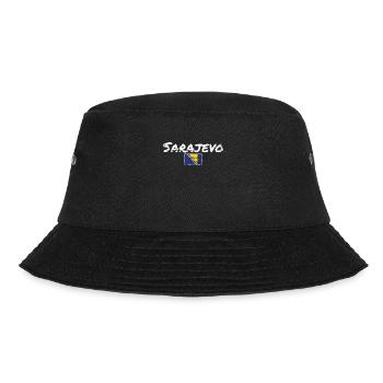 Sarajevo Vintage Bosnien Vintage Bosnische Flagge - Bucket Hat - Schwarz - Vorne - Lela (165cm)