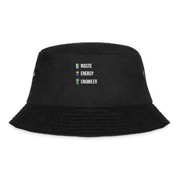 Abfallenergie-ingenieur, Nuklearingenieur, - Bucket Hat - Schwarz - Vorne - Lela (165cm)