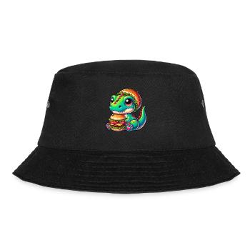 T-Rex dinosaure citrouille chapeau design fantaisiste - Bob - noir - Devant - Lela (165cm)