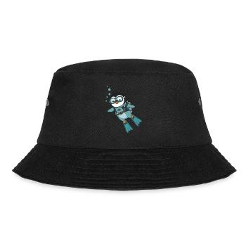 Süßer Pinguin Taucher Illustration - Bucket Hat - Schwarz - Vorne - Lela (165cm)