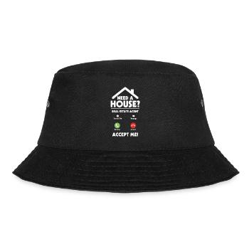 Real Estate Agent Real Estate Agent Gift - Bucket Hat - black - Front - Lela (165cm)