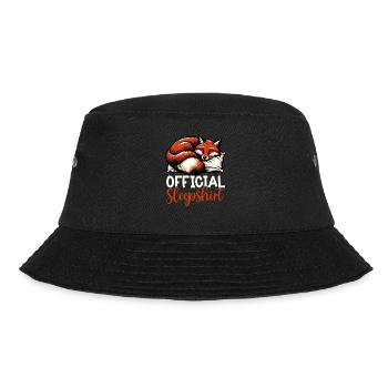 Official Sleep Shirt Funny Fox Pajamas - Bucket Hat - black - Front - Lela (165cm)