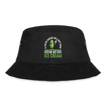 Pickleball Spieler Soft Serve Eiscreme - Bucket Hat - Schwarz - Vorne - Lela (165cm)