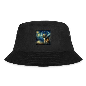 Iberian lynx Starry Night - Bucket Hat - black - Front - Lela (165cm)