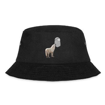 Wolf Heulen Zum Mond In Ihrer Falschen Tasche Lustig - Bucket Hat - Schwarz - Vorne - Lela (165cm)