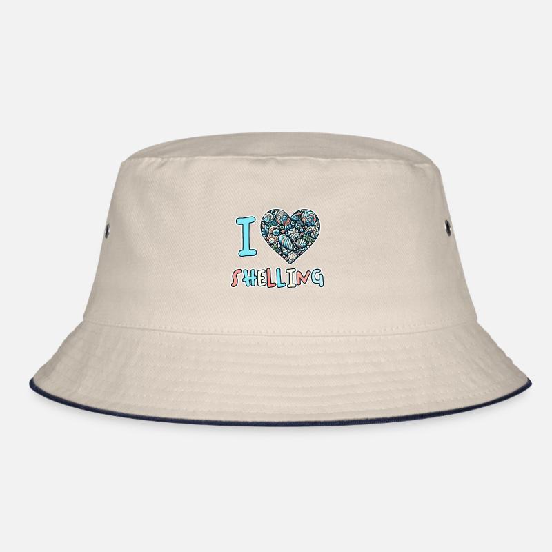 I Love Shelling Shells Shell Collector Gift Bucket Hat
