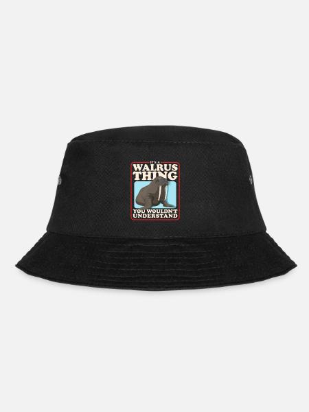Walrus Walrus Gift - Bucket Hat - black
