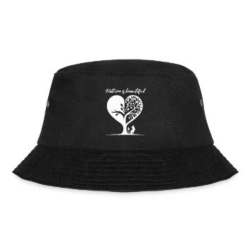 Nature is beautiful Fuchs Baum Herz Leben Wildnis - Bucket Hat - Schwarz - Vorne - Lela (165cm)
